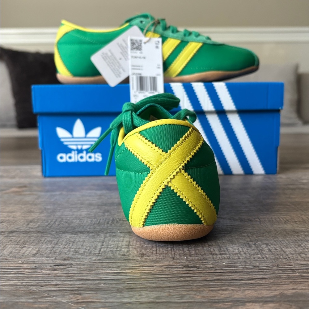 adidas Tokyo Green and Yellow Women's Sneakers - Picture 5 of 10